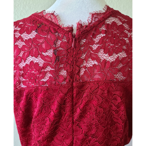 HOCO Sorority‎ Dress XL Lace Overlay Ruffled Wedding Guest Cocktail Miusol NWT - Picture 14 of 14